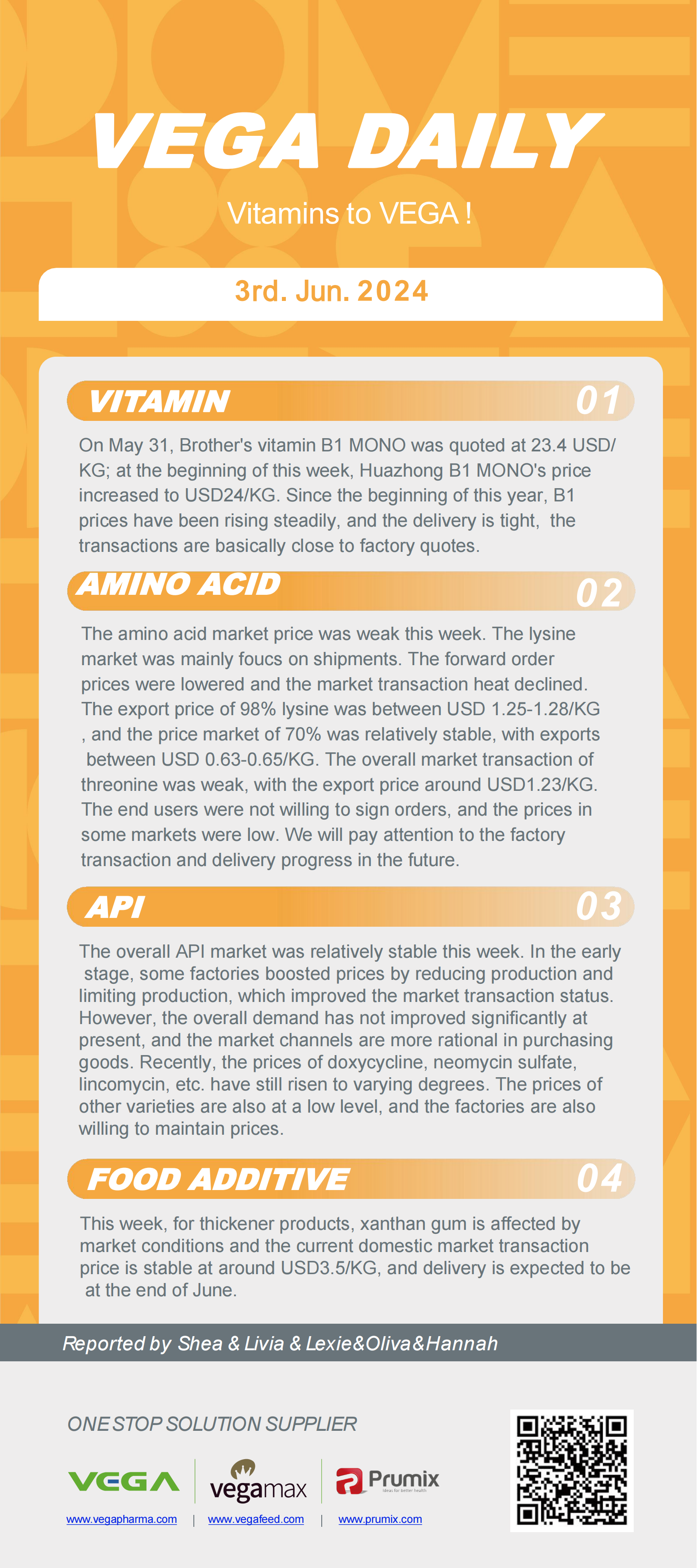 Vega Daily Dated on Jun 3rd 2024 Vitamin Amino Acid APl Food Additives.png